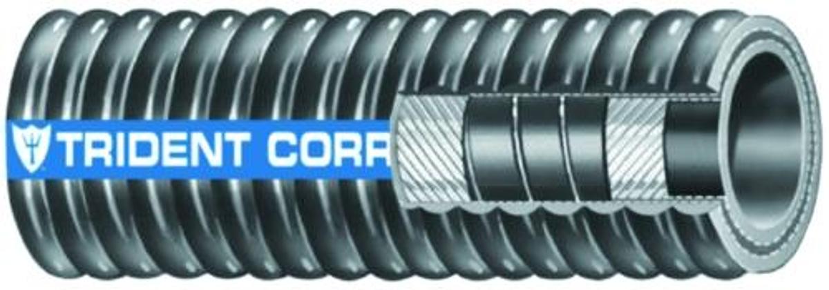 Trident Flex Corrugated Hardwall Wet Exhaust Hose - 1-1/2in x 50ft
