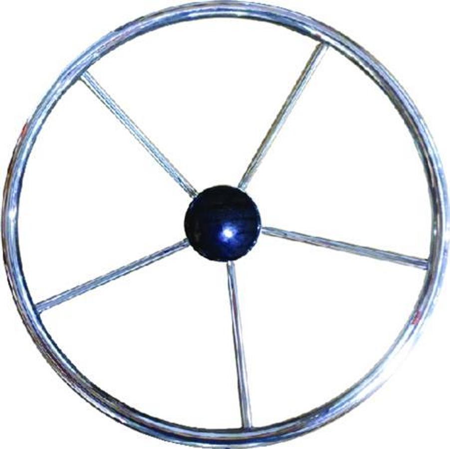 Non-Magnetic Stainless Steel Steering Wheel - Stainless Steel Grip