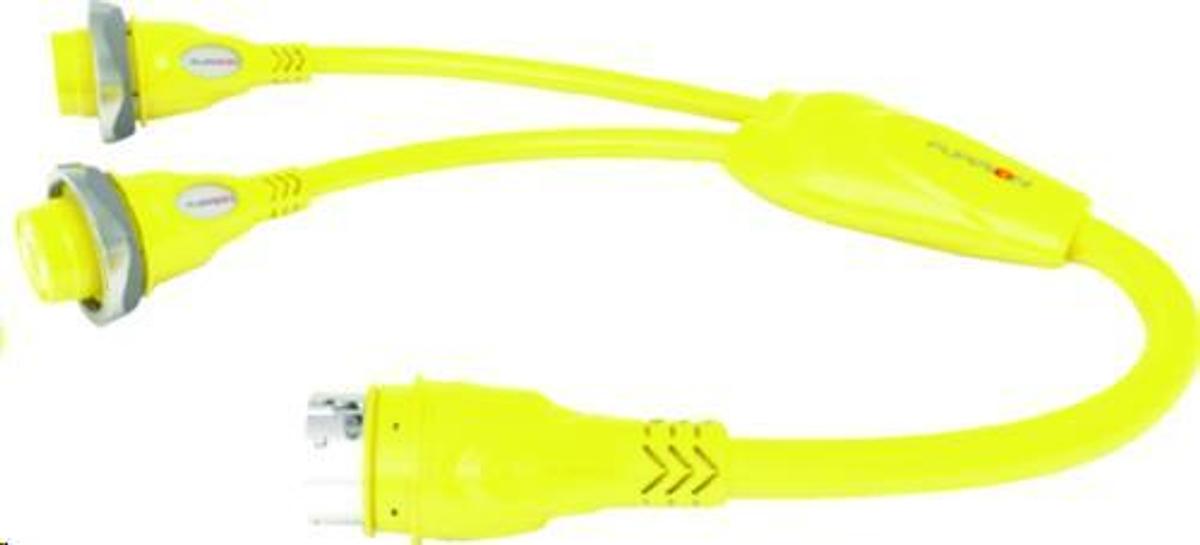 Shore Power Adapter - 30A Female to 50A Male - Yellow