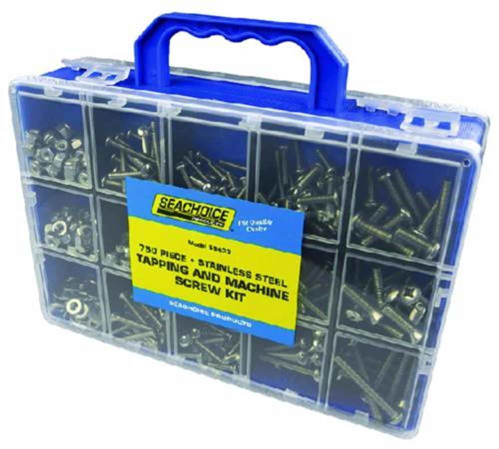 Stainless Steel Tapping And Machine Screw Kit - 750 Piece