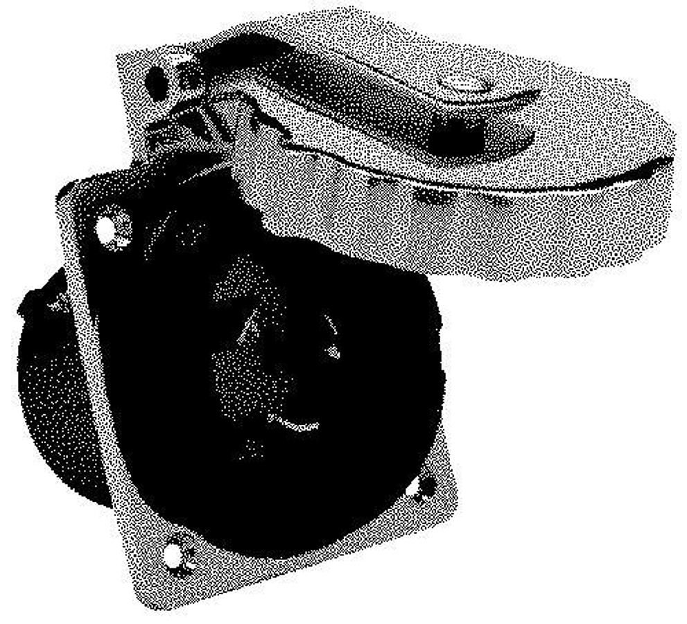 50A/125V Stainless Steel Power Inlet w/o Rear Safety Closure