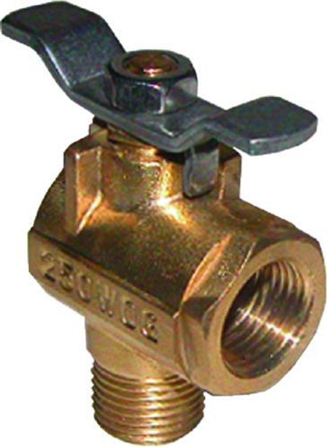 FV-590 Bronze 90-Degree Fuel Valve - 1/2in.