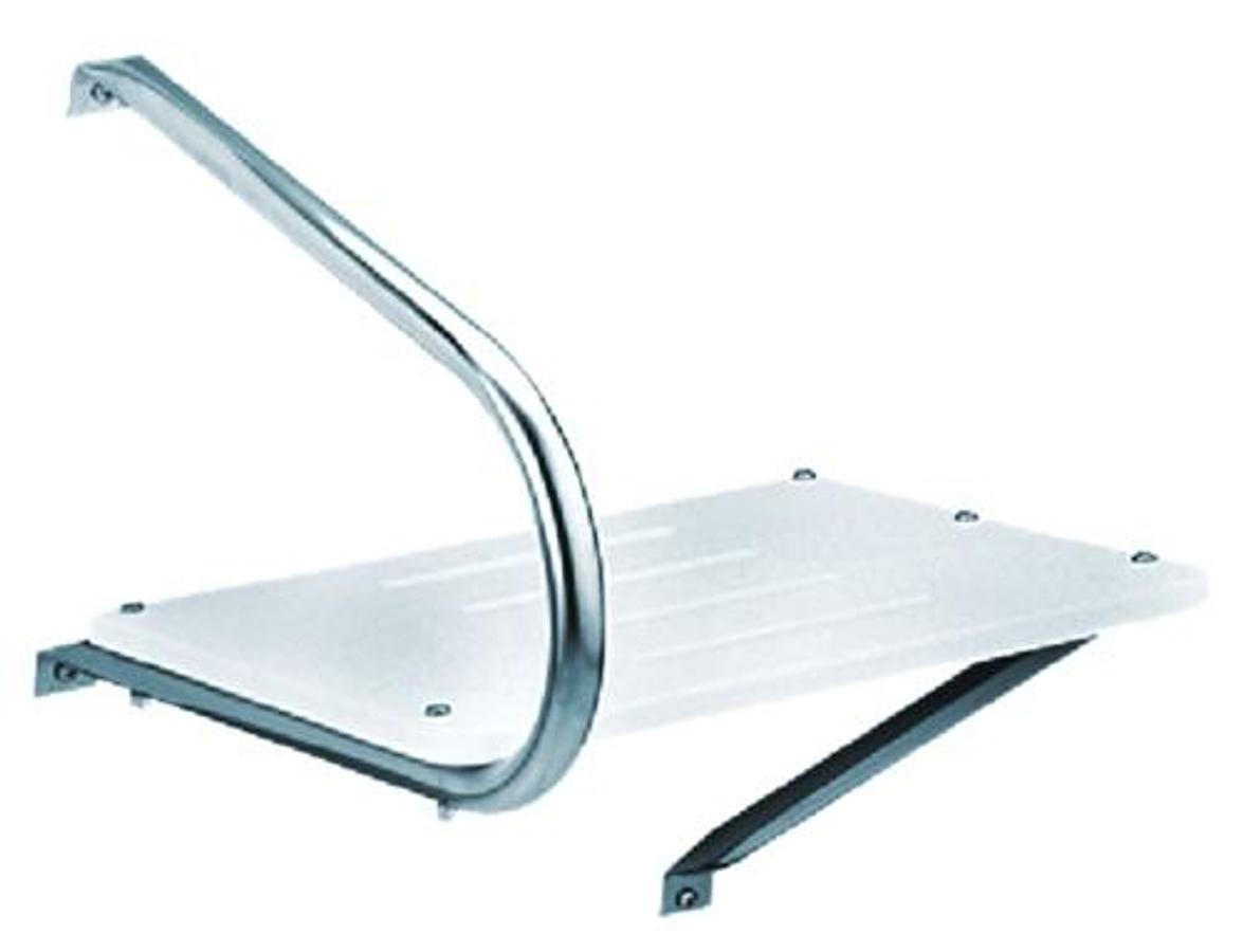 Swim Platform Only w/ One Wrap Around Rail & One Underside Support Rail for Boats w/ Outboard Motors