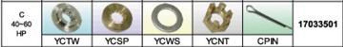 Fixed Pressed In Prop Hardware Kit - Yamaha 40-60Hp