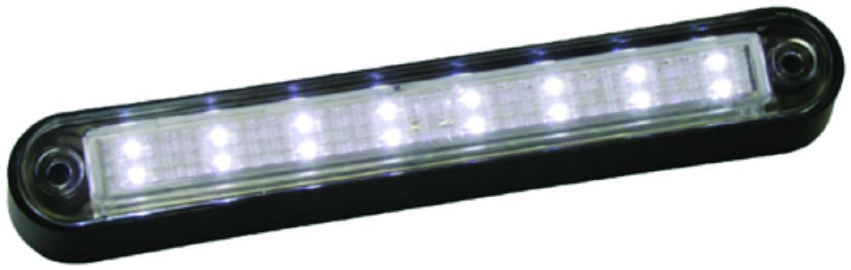 388C Great White LED Interior/Exterior Dome, Utility, & Accent Light - Black Bracket - Clear