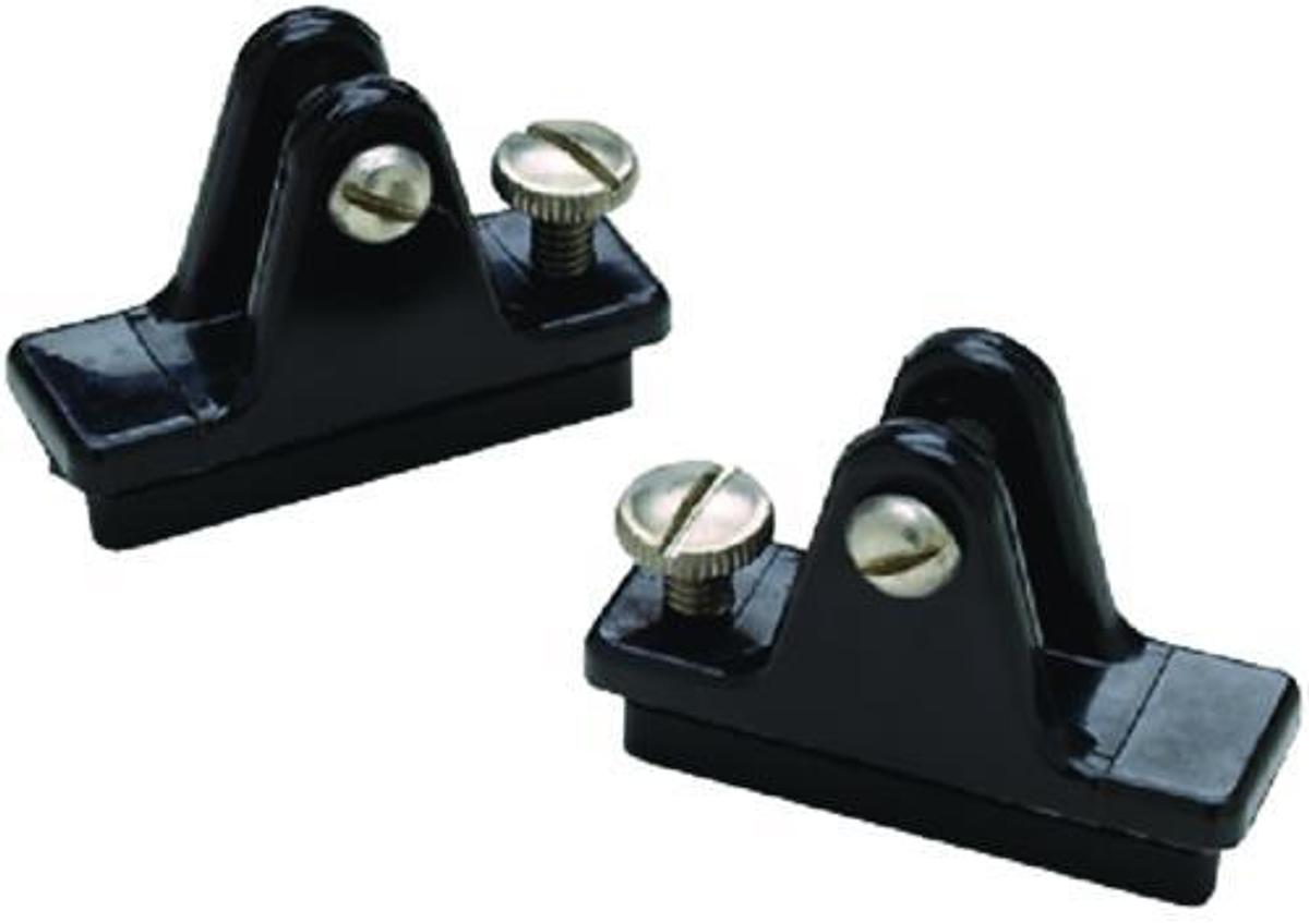 Side Mount Deck Hinges With Stainless Steel Slide Lock - Black