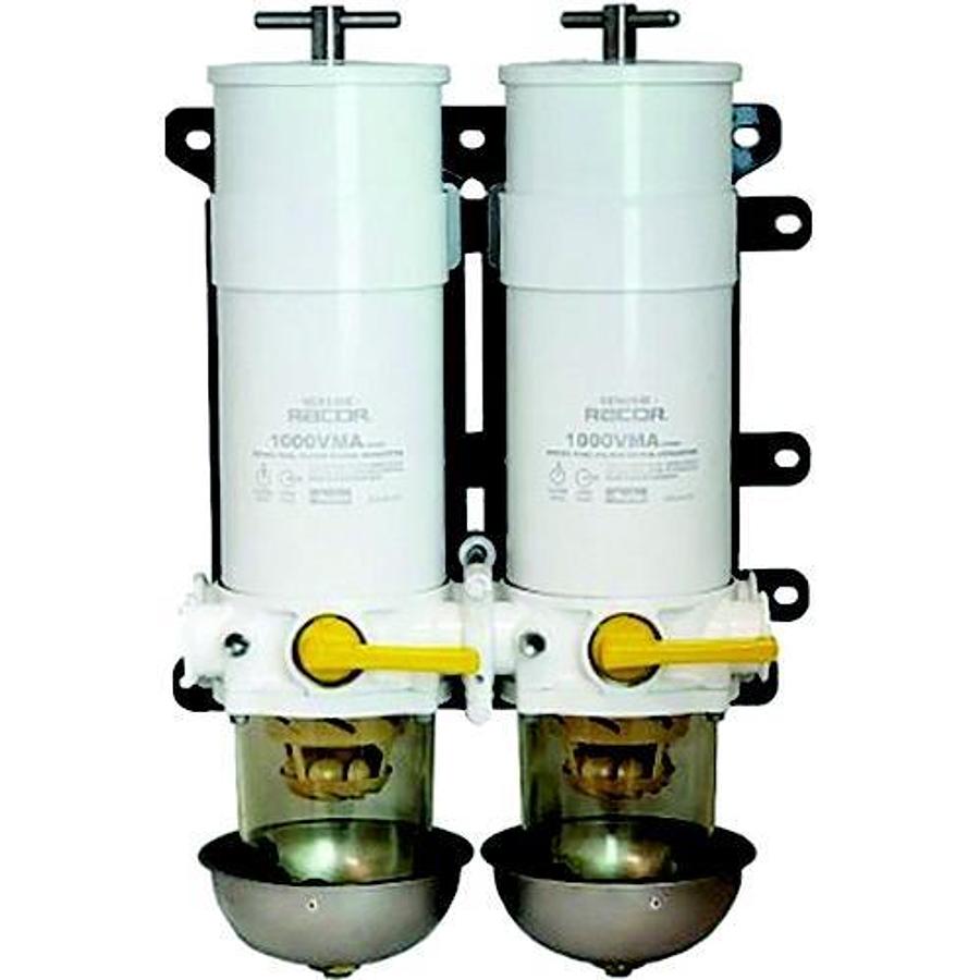 Turbine Series Dual Fuel Filter with Rotary Valve - 10 Microns