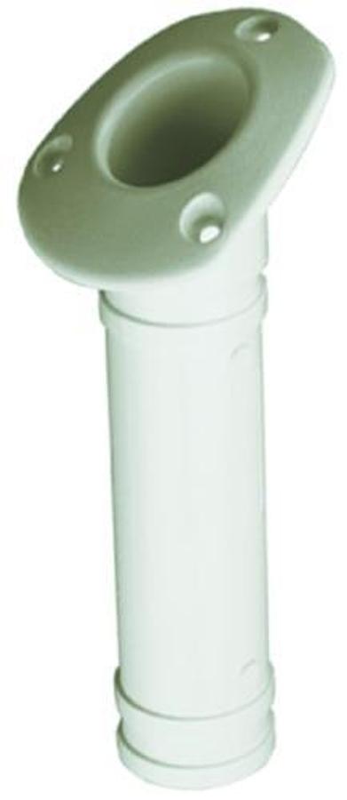 Plastic Flush Mount Rod Holder -  White