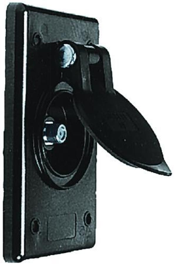 TV Outlet w/Coax Connector - Black