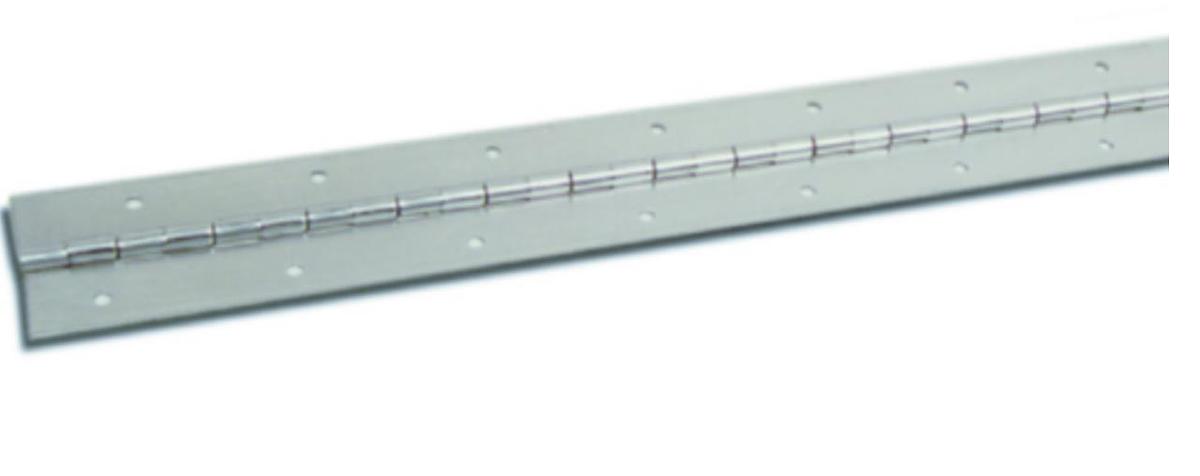 Stainless Steel Continuous Hinge - 6ft.L - 1-1/16in.W - #5 Fastener - Annealed