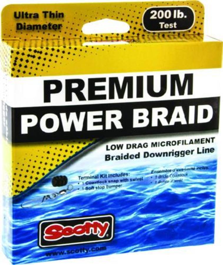 200lb Premium Power Braid Downrigger Line Kit