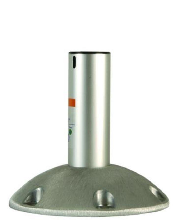 2 3/8in. Series Explorer Fixed Height Locking Pedestal - 9in. - Satin Finish