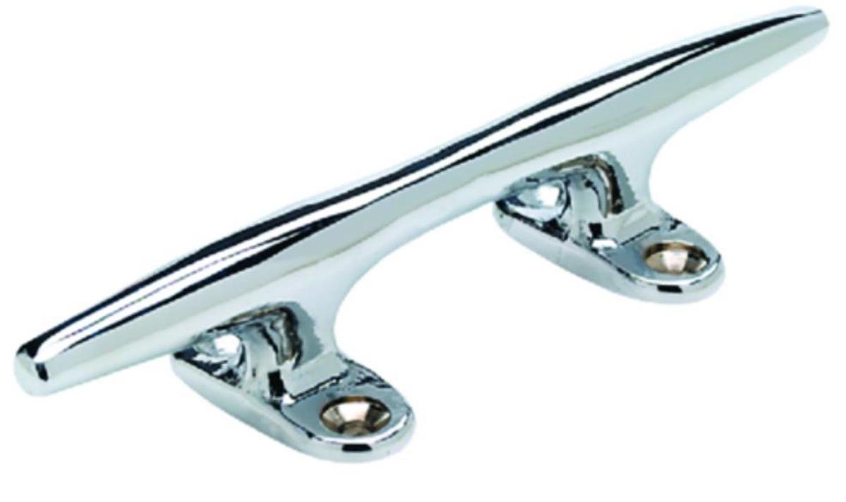 Hollow Base Yacht Cleat - 8in.L x 1-3/4in.H - 3-5/8in.; 1-1/2in.W Center to Center - 1/4in. Fastener