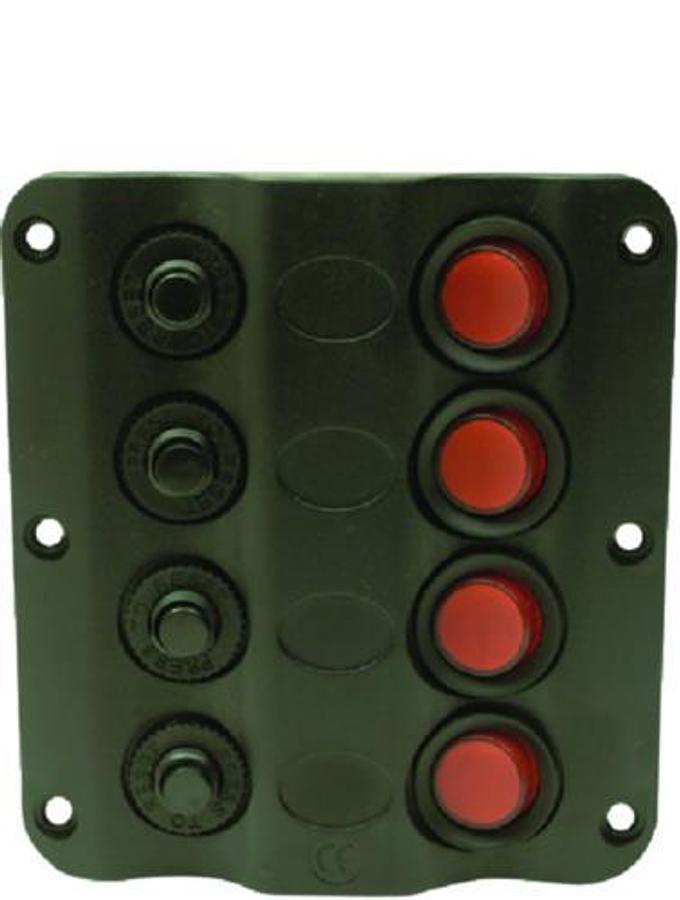 4-Gang LED Switch Panel