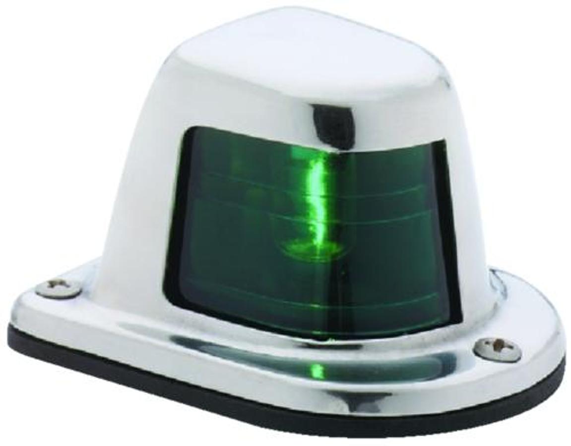 Side Lights Deck Mount - Stainless Steel - Green