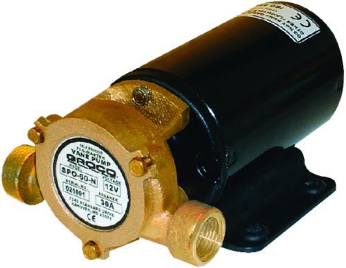 Self-Priming Flo-Master Vane Pump (Non-Reversing)  - 7.0 Water/4.5 Oil GPM - 12 Volts