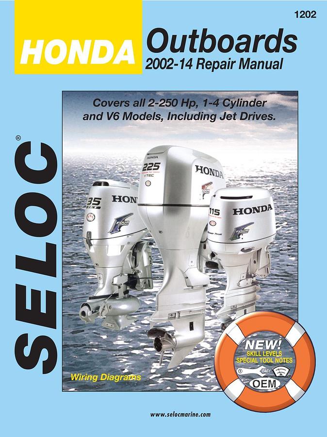 Marine Manual for Honda Outboards - 1-4 Cyl and V-6 - 2-250hp. - 2002-2014