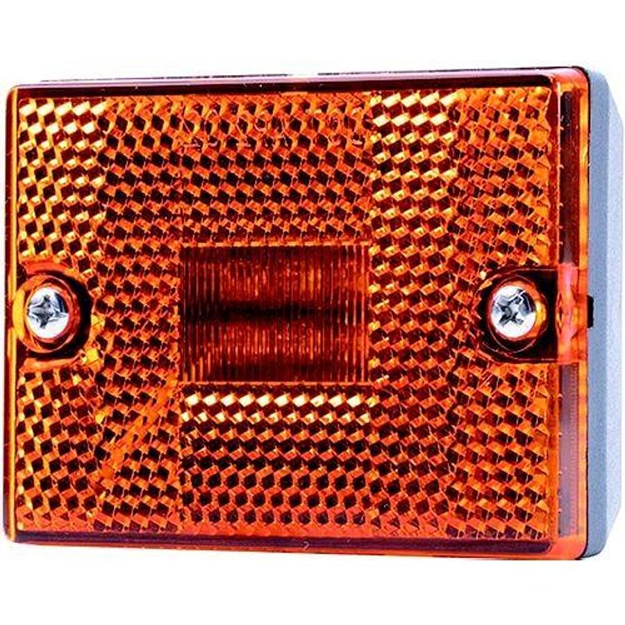 2-3/4in. Rectangle Clearance/Side Marker with Reflex - Amber