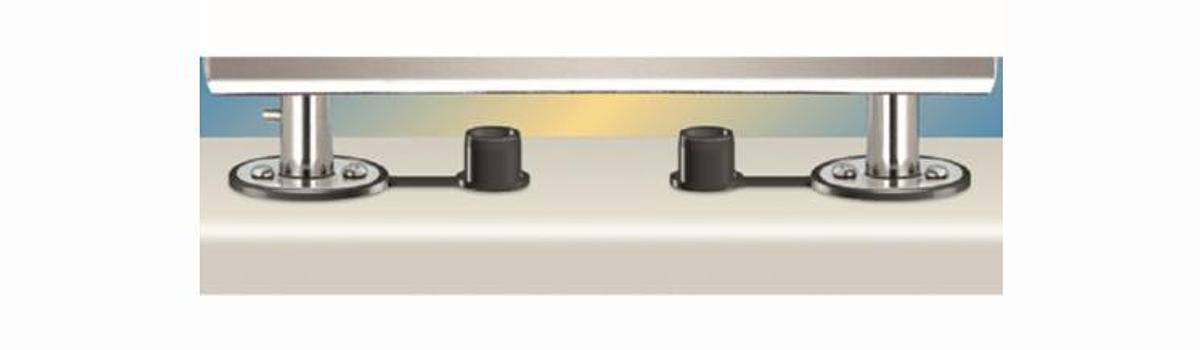 Heavy Duty Dual Locking Deck Socket Mount - Flush Mount