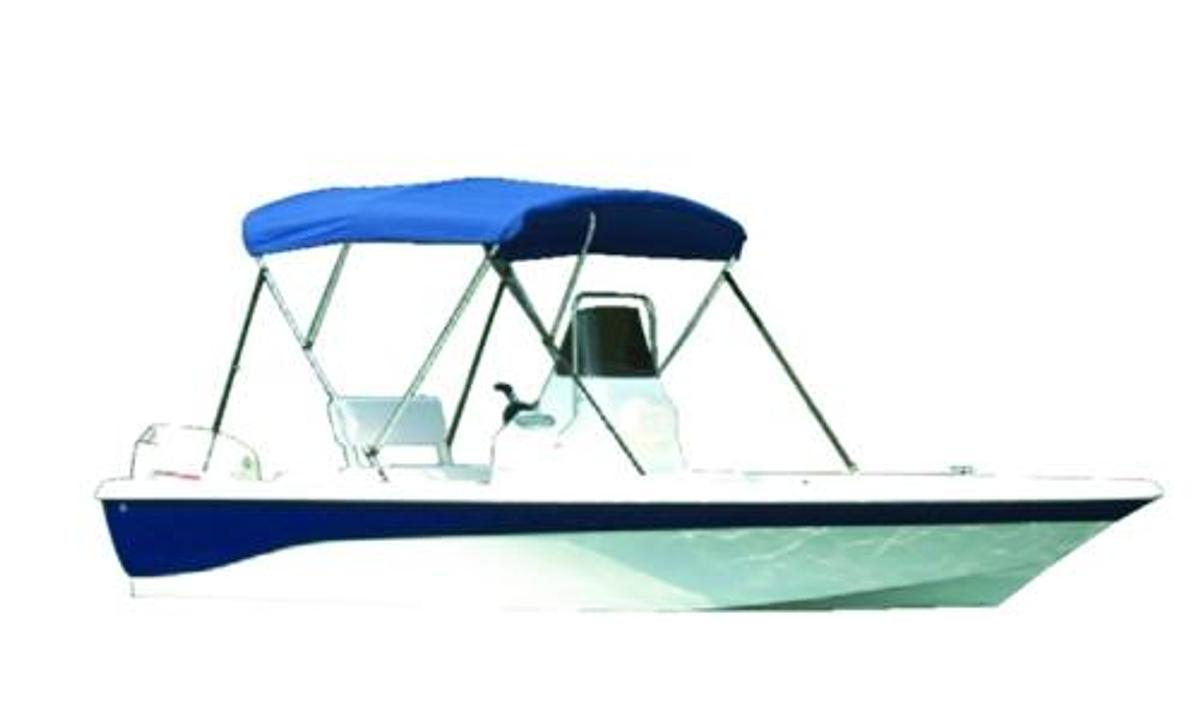 54in. High 3 Bow UPS-able Bimini Top Kit - 67in. - 72in. Wide - Pacific Blue