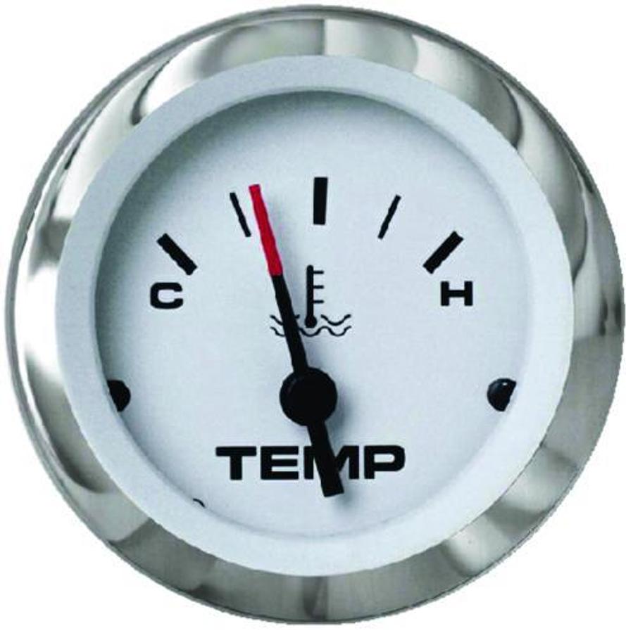 Lido 2in. Temperature Gauge Kit for Outboard and All Electric-Start Outboard - Cold-Hot