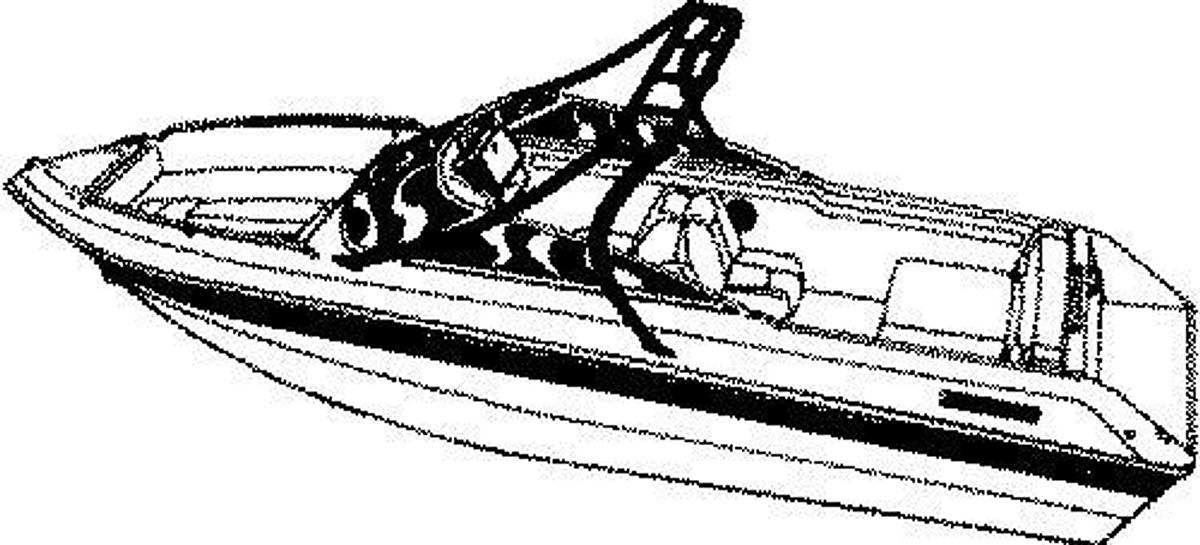 V-Hull I/O Runabout With Standard Tower Boat Cover - 22ft. 6in.