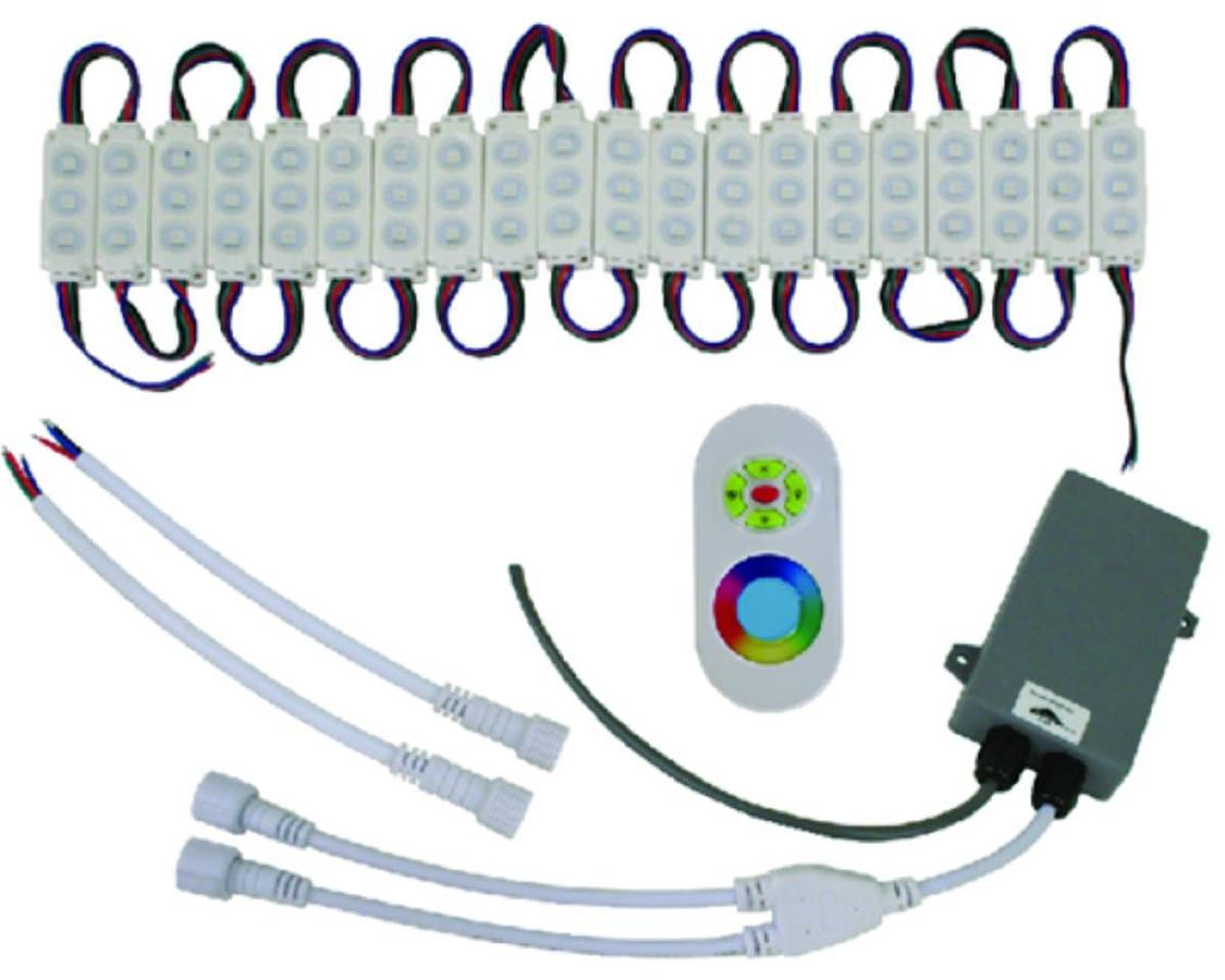 RGB Color Changing Module Kit with Contoller - 12V - 9ft. 3in. L - Infinite