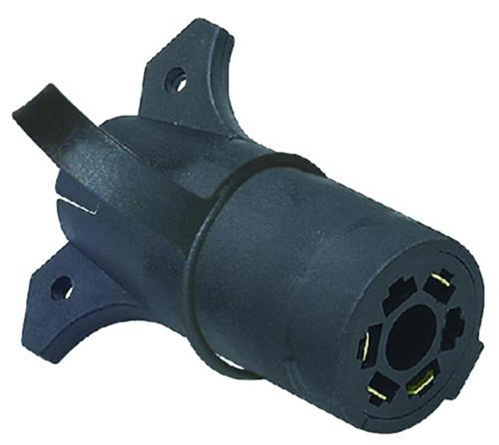 Trailer Wiring Adapter with LED Protective Cover, 7-Way RV Style to 4-Flat Adapter