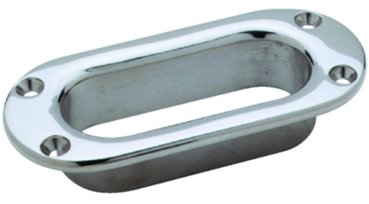 Oval Hawse Pipe - 5-1/2in.L x 2-1/2in.W Flange - 4in.L x 1-11/16in.W Hole