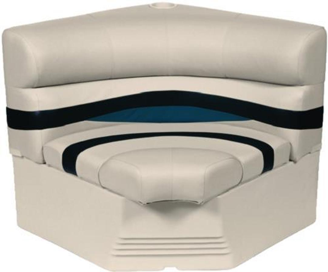 Premium Pontoon 32in Radius Corner with Base - Platinum/Platinum Punch/Navy/Cobalt