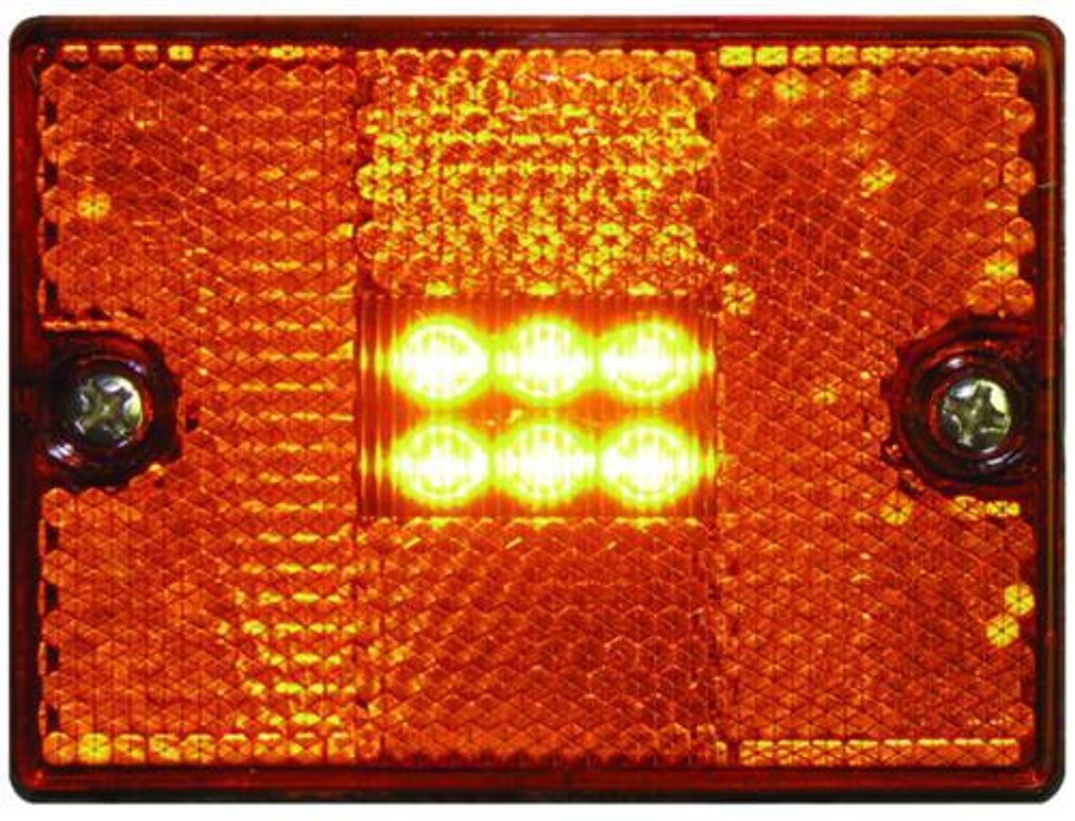 LED Square Stud-Mount Clearance/Marker Light  - Amber