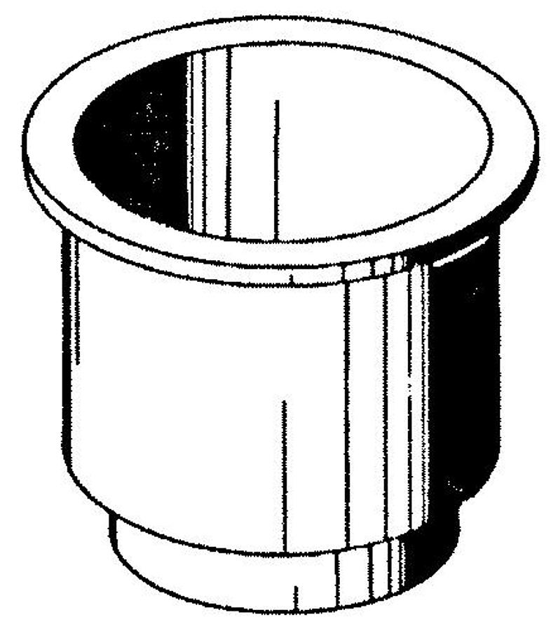 Recessed Rigid Super Size Drink Holder - Beige