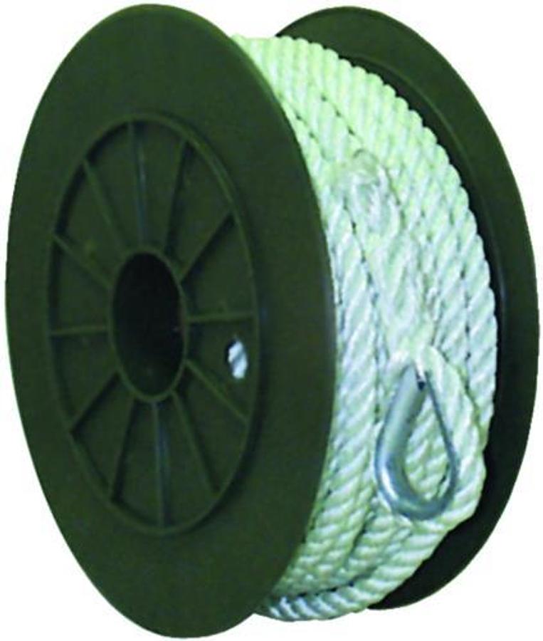 3 Strand Twisted Nylon Anchor Line - 3/8in. x 150ft. - White