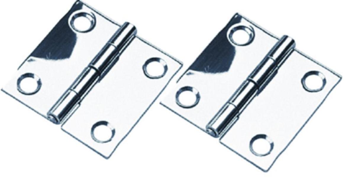 Stamped 304 Stainless Steel Butt Hinges - 2in.L x 2in.W - 2pk.