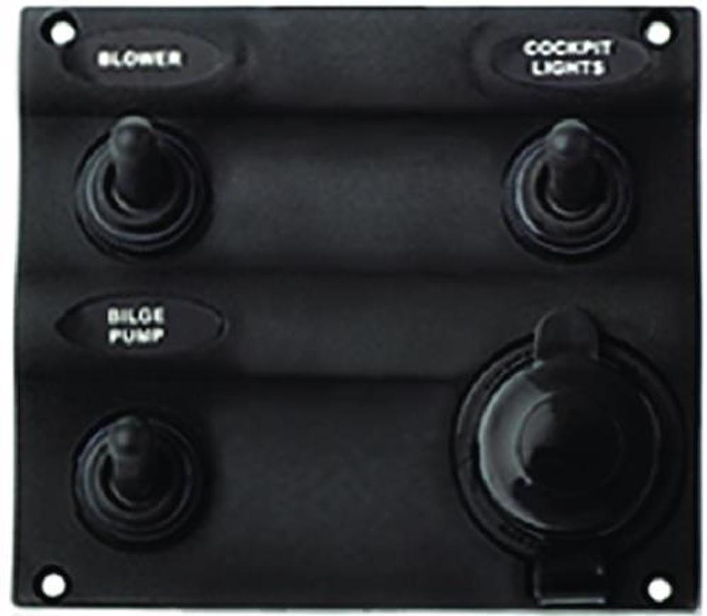 3-Toggle Switch Panel w/ Socket