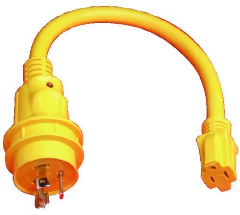 LED Pigtail Adapter  15A Female to 30A Male