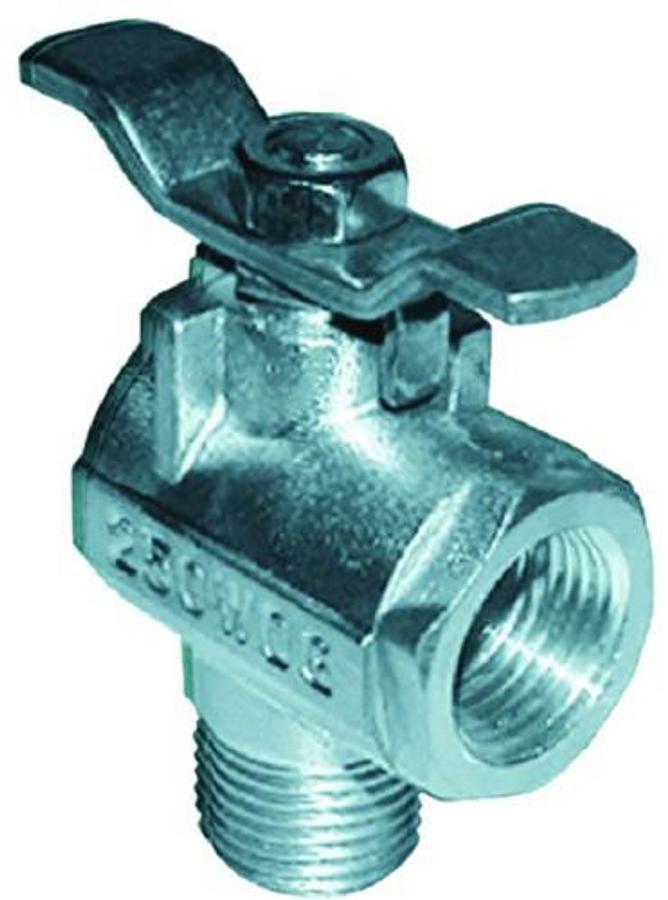 FV-590 Stainless 90deg. Fuel Valve - 1/2in.-14 NPT
