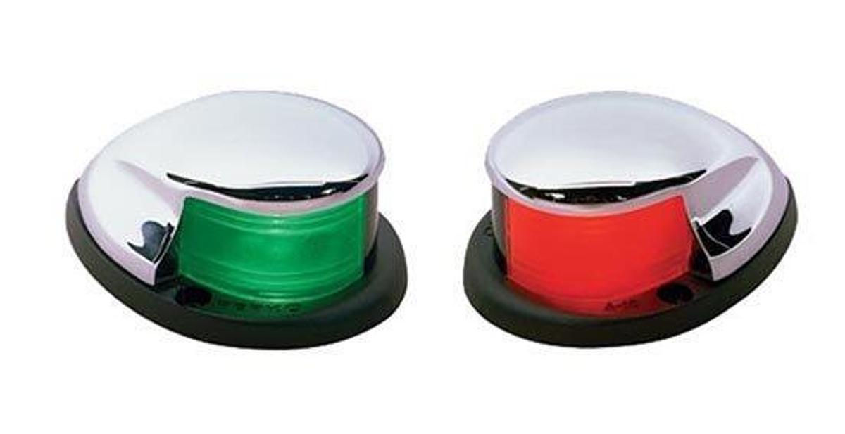 Horizontal Mounted Side Lights - 3 1/4in. L x 2 5/16in. W x 5/8in. H - Chrome Housing