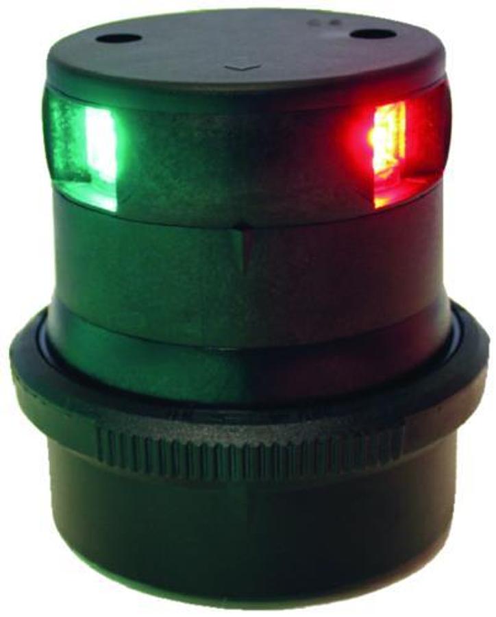Series 34 LED Tri-Color Masthead Light - 12/24V - Black Housing - Green/Red/White Lens