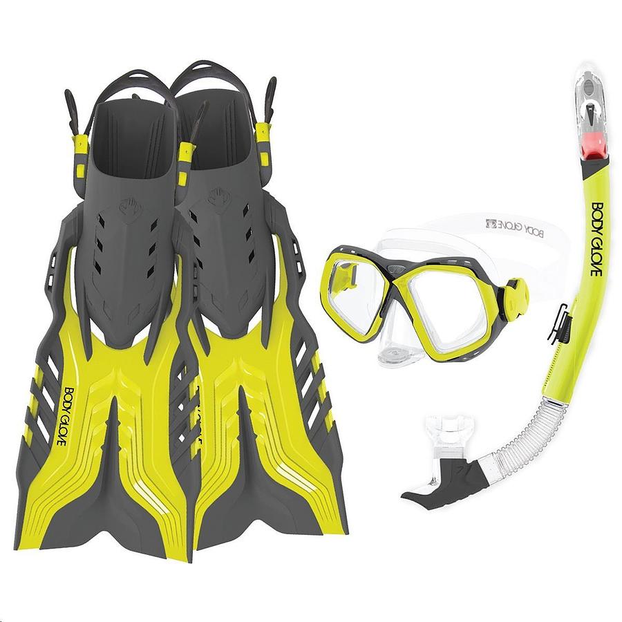 Fiji Mask, Snorkel and Fins Combo Set by Body Glove