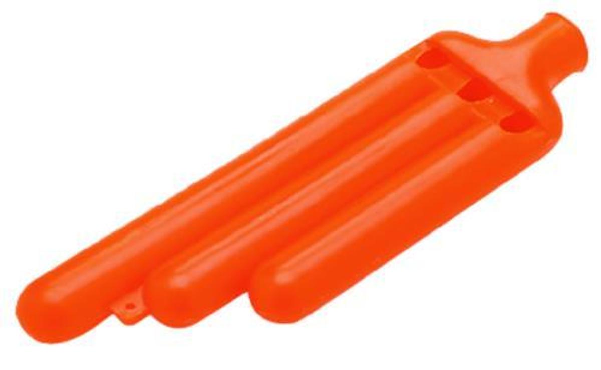 Triplex Motor Boat Whistle - Size 6in. L x 1-3/4in. W - Orange