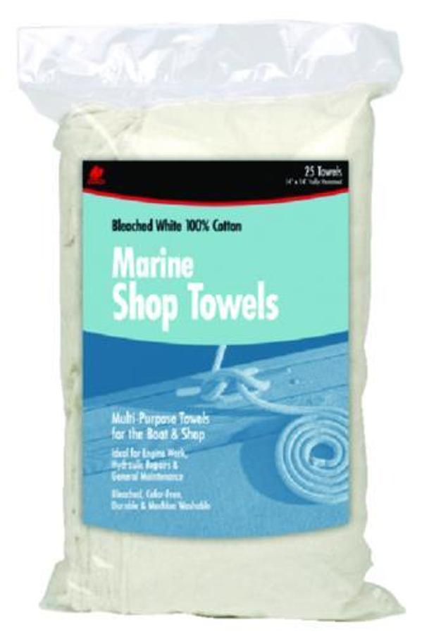 Bleached White Shop Towels (Pack 25)