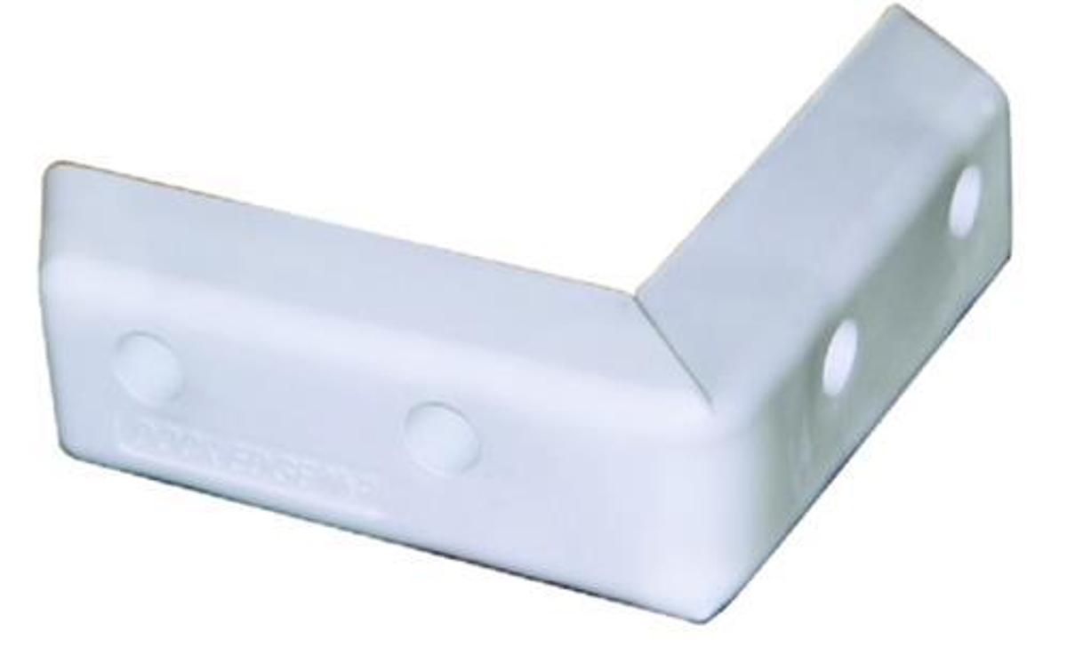ProTect Straight Heavy Duty Corner Dock Bumper - 15in. x 2 1/2in. x1 1/2in. - White