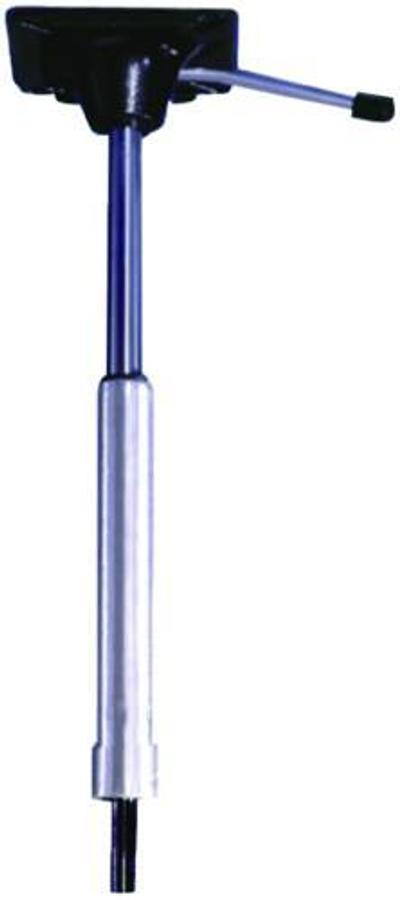 KingPin Power Rise Adjustable Threaded Pedestal - 16in. to 22 3/4in. - Satin Finish