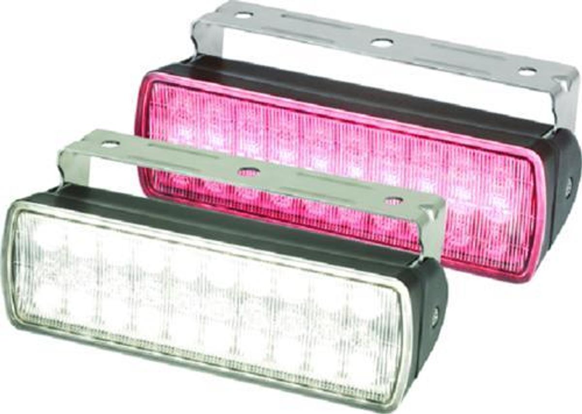 Sea Hawk XL Dual Color LED Flood Light - Black Housing -  Red/White