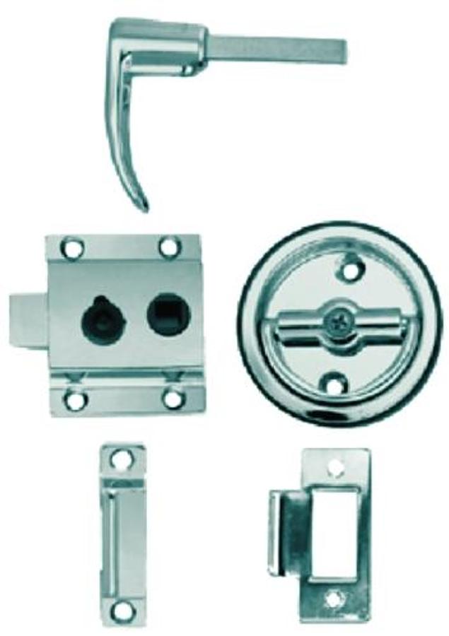 Flush Cup Rim Latch Set with Flush Strike - 3/4in. to 1-1/8in. Door