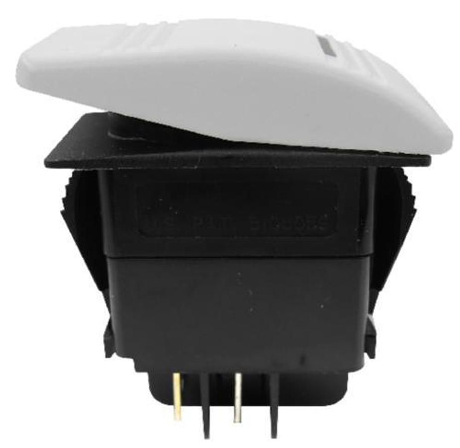 SPST Illuminated On/Off Contura Rocker Switch - White