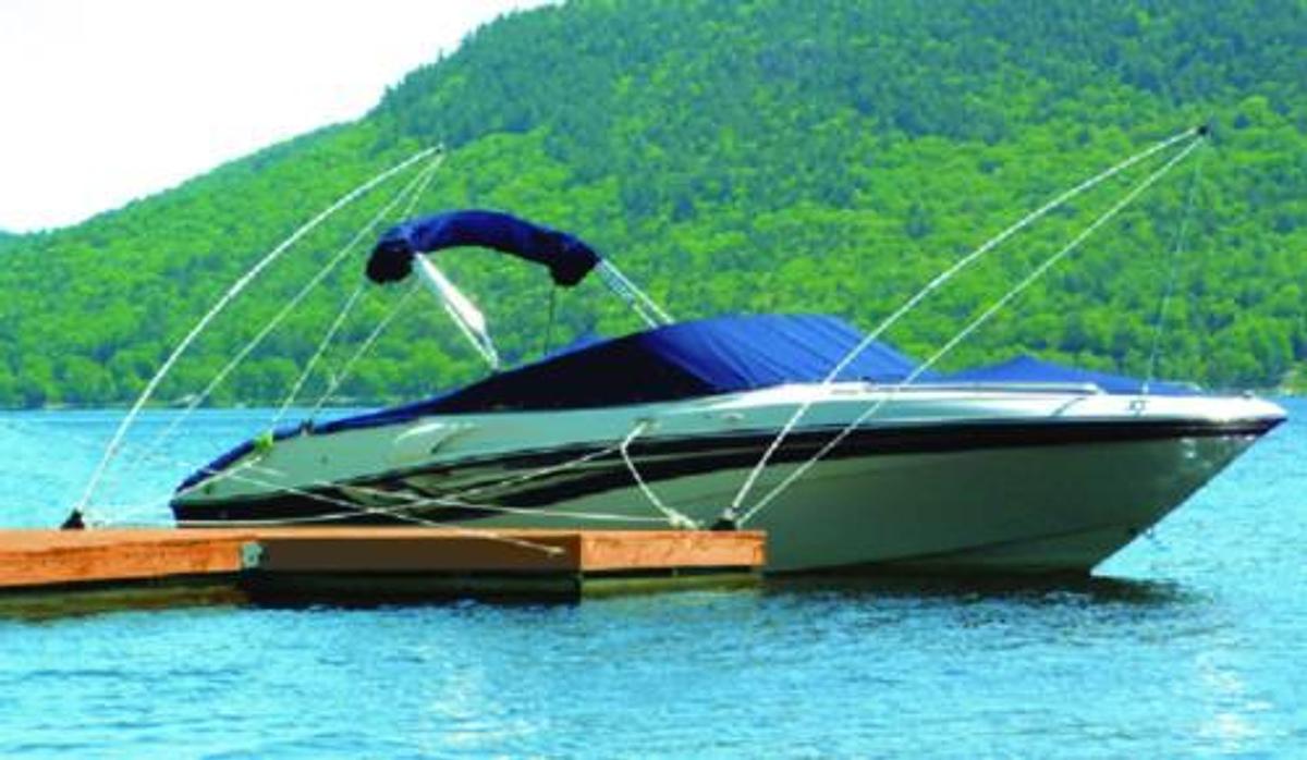 BoatGuard Mooring Whips with Injection Molded Plastic Base - 12ft./5000lbs. - 1 Pair