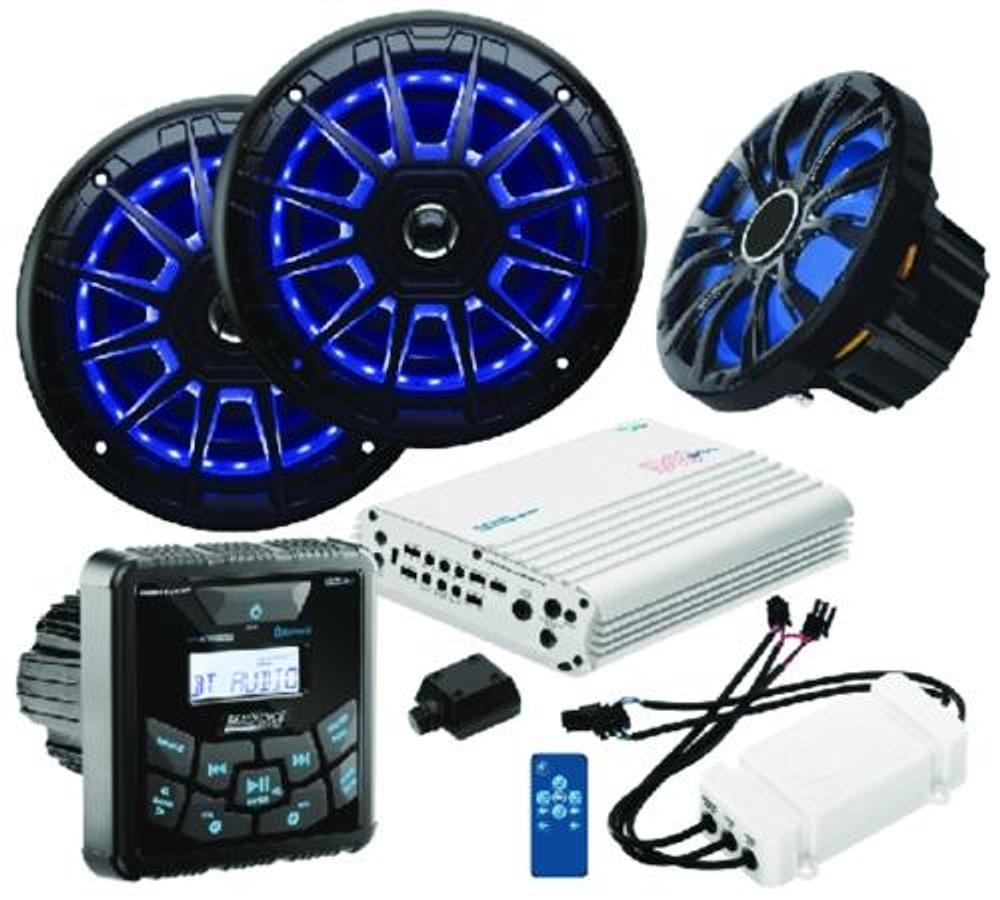 In-Dash Audio Package Square Gauge - Black Speakers