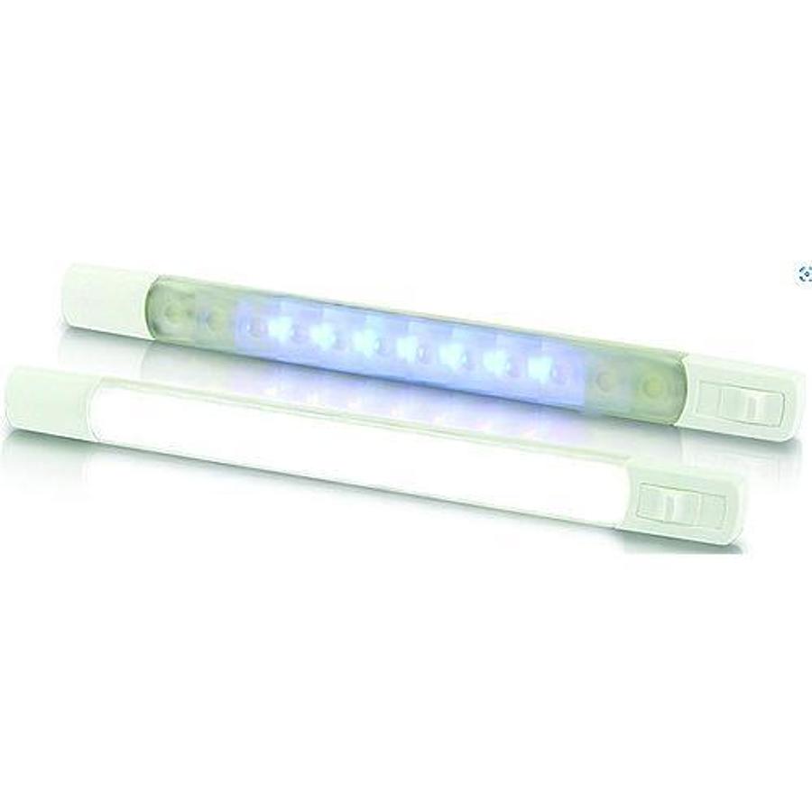 LED Surface Mt. Strip Lamps with Switch - White/Blue